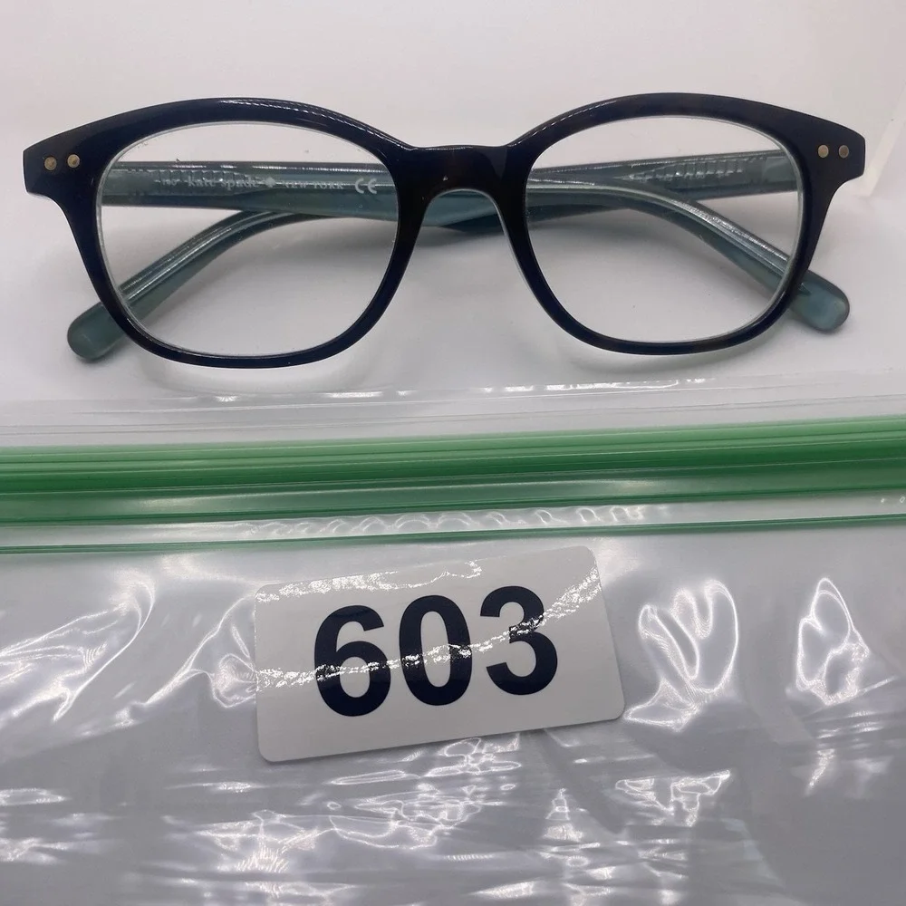 Kate Spade Eyeglasses FRAMES ONLY Rebecca TA20 49-19-140 +2.00 Black Blue 603